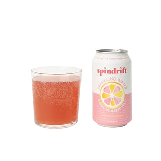 Spindrift Pink Lemonade Flavored Sparkling Water, 12 Fluid Ounce, 8 Per Pack, 3 Per Case