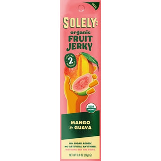 Solely No Added Sugar Mango & Guava Fruit Jerky, 0.8 Ounce, 12 Per Pack, 6 Per Case