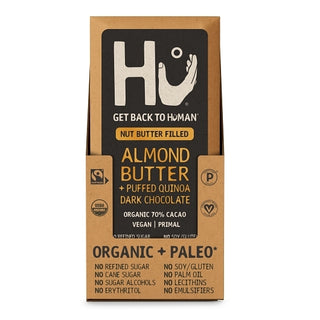Hu Dark Chocolate Almond Butter Filled & Puffed Quinoa Bar, 2.1 Ounce, 12 Per Pack, 12 Per Case