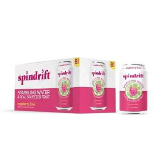 Spindrift Raspberry Lime Sparkling Water, 12 Fluid Ounce, 8 Per Pack, 3 Per Case