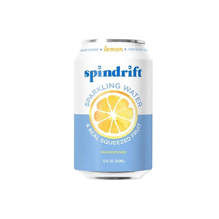 Spindrift Lemon Flavored Sparkling Water, 12 Fluid Ounce, 8 Per Pack, 3 Per Case
