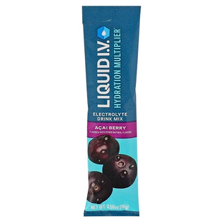 Liquid I.V. Acai Berry Electrolyte Drink Mix Singles 8 Count, 0.56 Ounce, 8 Per Pack, 12 Per Case