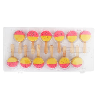 Inkles Pink Chocolate & Lemon Macaron Pops With Rainbow Topping, 8 Pound