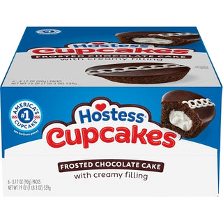 Hostess Single Serve Chocolate Snack Cupcake, 3.17 Ounce, 6 Per Pack, 6 Per Case