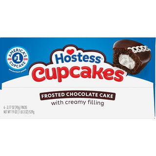 Hostess Single Serve Chocolate Snack Cupcake, 3.17 Ounce, 6 Per Pack, 6 Per Case
