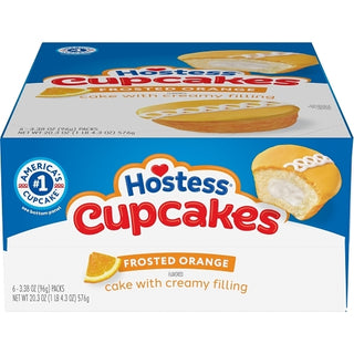 Hostess Single Serve Orange Snack Cupcake, 3.38 Ounce, 6 Per Pack, 6 Per Case