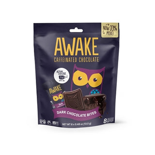 Awake Chocolate Dark Chocolate Bites, 8 Count, 10 Per Case