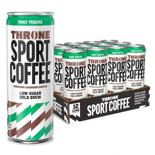 Throne Sport Cold Brew Coffee, Mint Mocha, 11oz (Pack of 12)