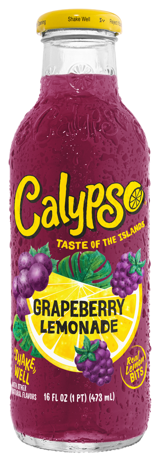 Calypso Lemonade, Grapeberry, 16oz (Pack of 12)