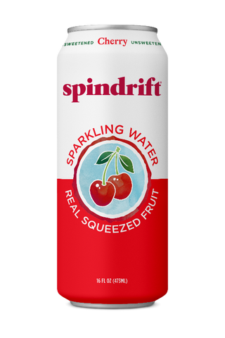 Spindrift Fruit Flavored Sparkling Water, Cherry, 16oz (Pack of 12)
