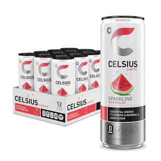 CELSIUS Sparkling Energy Drink, Watermelon, 12oz (Pack of 12)