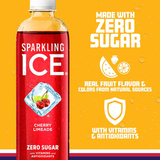 Sparkling Ice Flavored Sparkling Water, Cherry Limeade, 17 oz (Pack of 12)
