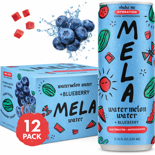 Mela Watermelon Water, Blueberry, 330ml / 11.15 oz (Pack of 12)