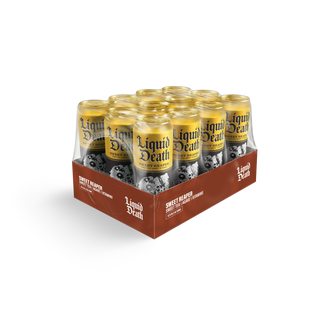 Liquid Death Iced Tea, Sweet Reaper, 19.2oz King Size (Pack of 12)