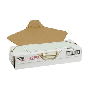 National Checking 3.5 Inch X 6.75 Inch 2 Part Carbonless Green Guest Check, 2500 Each