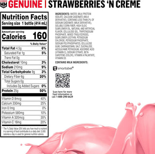 Muscle Milk Genuine 25g Protein Shake, Strawberries N Creme, 14oz (Pack of 12)