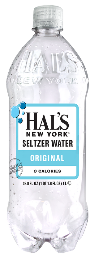 Hal's New York Seltzer Water, Original, 1 Liter (Pack of 15)