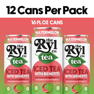 RYL Iced Tea, Watermelon, 16oz (Pack of 12)
