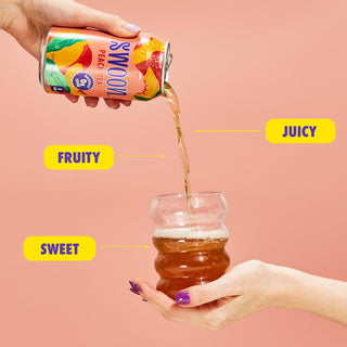 SWOON Sugar Free Iced Tea, Peach, 12oz (Pack of 12)