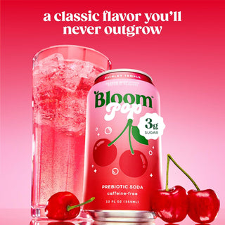 Bloom Pop Prebiotic Soda, Shirley Temple, 12oz (Pack of 12)