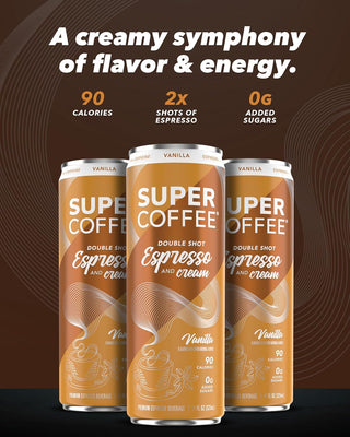 Super Coffee Espresso, Vanilla, 11oz (Pack of 12)