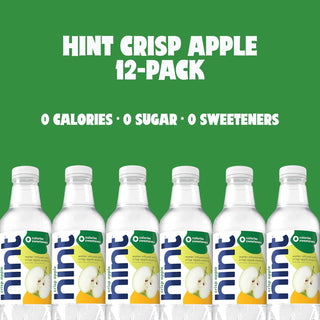 Hint Fruit-Infused Water, Crisp Apple, 16oz (Pack of 12)