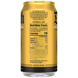 Liquid Death Flavored Sparkling Water, Mango Chainsaw, 12oz (Pack of 12)