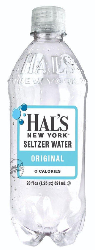 Hal's New York Seltzer Water 20oz, Original (Pack of 24)
