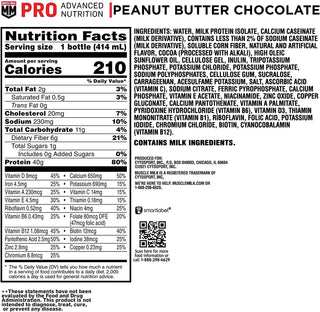 Muscle Milk PRO Series 40g Protein Shake, Chocolate Peanut Butter, 14oz (Pack of 12)
