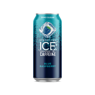 Sparkling ICE Sparkling Water with Caffeine, Blue Raspberry, 16oz Cans (Pack Of 12)