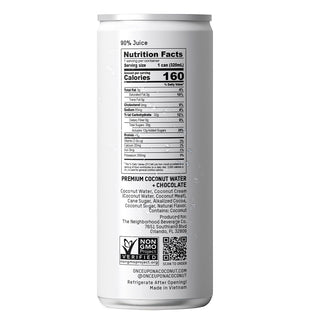 Once Upon a Coconut 100% Pure Coconut Water, Chocolate, 10.8oz (Pack of 12)