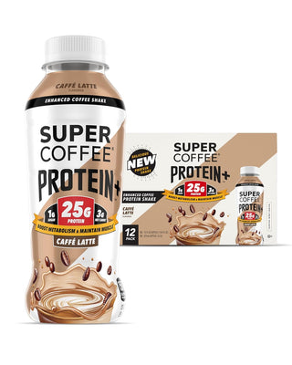 Super Coffee PROTEIN + Caffe Latte, 12oz (Pack of 12)