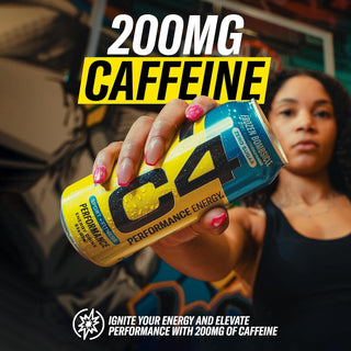 Cellucor C4 Performance Zero Sugar Energy Drink, Sour Gummy Splash, 16oz (Pack of 12)