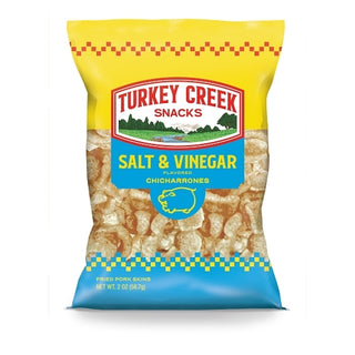 Turkey Creek Salt & Vinegar Pork Skins, 2 Ounce, 12 Per Case