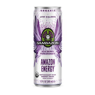 Sambazon Inc Low Calorie Amazon Energy Drink Acai Pomegranate, 12 Fluid Ounce, 12 Per Case