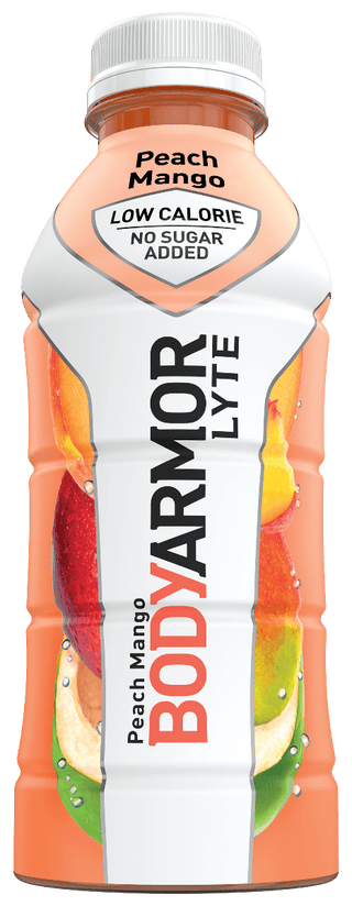 BodyArmor Lyte Electrolyte SuperDrink, Peach Mango, 16 Oz (Pack of 12)