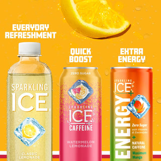 Sparkling Ice Flavored Sparkling Water, Classic Lemonade, 17 oz (Pack of 12)