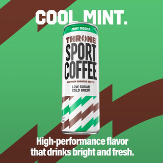 Throne Sport Cold Brew Coffee, Mint Mocha, 11oz (Pack of 12)