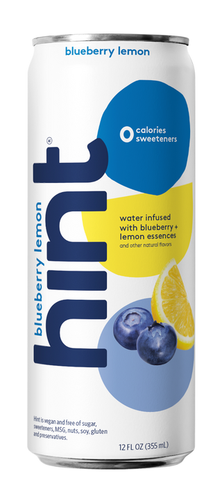 Hint Water, Blueberry Lemon, 12oz Cans (Pack of 12)