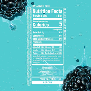 Sparkling ICE Sparkling Water with Caffeine, Blue Raspberry, 16oz Cans (Pack Of 12)