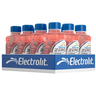 Electrolit ZERO Electrolyte Hydration Beverage, Strawberry Banana, 21oz (Pack of 12)