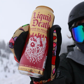 Liquid Death Sparkling Water, Rest In Peach, 19.2oz (Pack of 12)