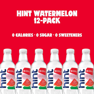 Hint Fruit-Infused Water, Watermelon, 16oz (Pack of 12)