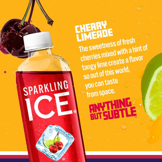Sparkling Ice Flavored Sparkling Water, Cherry Limeade, 17 oz (Pack of 12)
