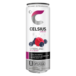 CELSIUS Sparkling Energy Drink, Wild Berry, 12oz (Pack of 12)