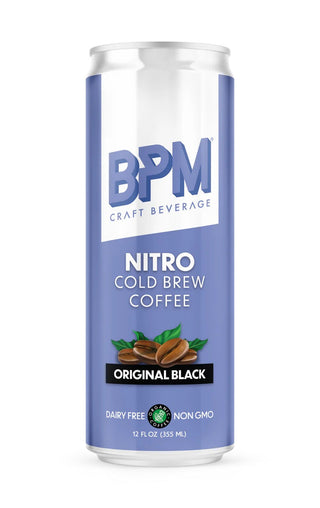BPM Nitro Cold Brew Coffee, Original Black, 12oz (Pack of 12)