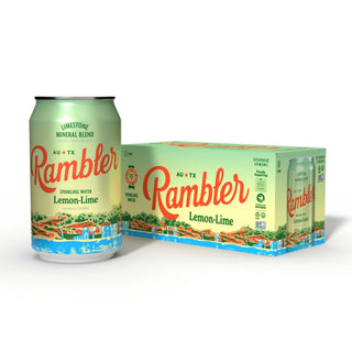 Rambler Sparkling Water, Lemon Lime, 12oz (Pack of 8)