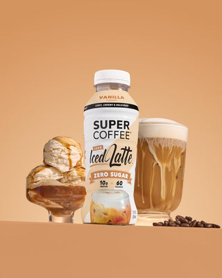 Super Coffee, Vanilla Latte, 12oz (Pack of 12)