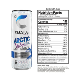 CELSIUS Sparkling Energy Drink, Frozen Berry Arctic Vibes, 12oz (Pack of 12)