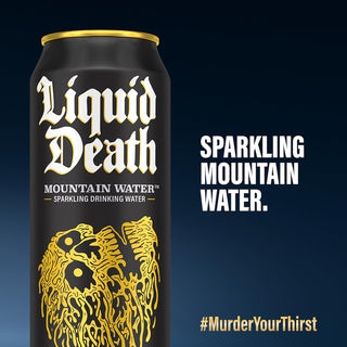 Liquid Death Sparkling Mountain Water 19.2oz King Size (Pack of 12)